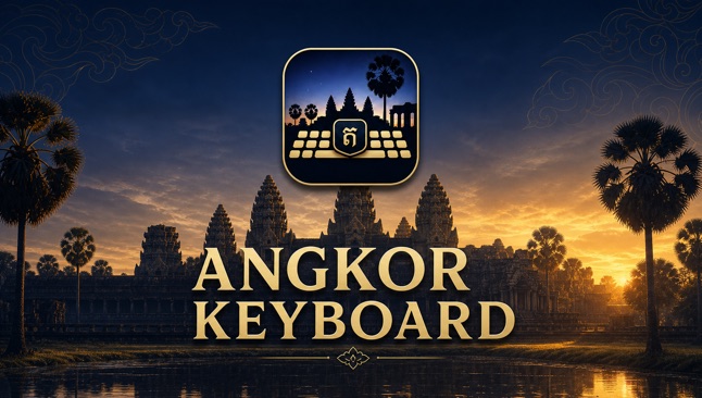 Angkor Keyboard with Angkor Wat